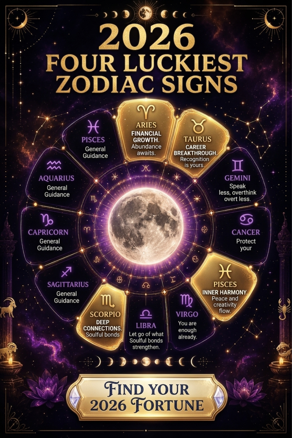 2026 Four Luckiest Zodiac Signs