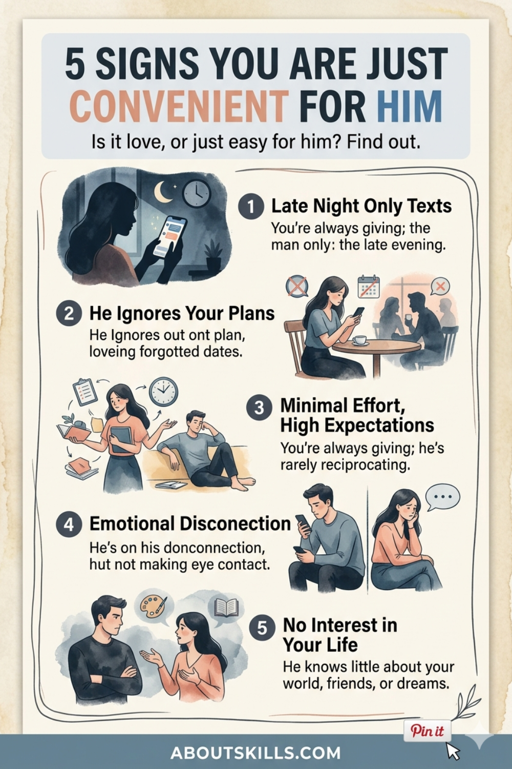5 Signs You Are Just Convenient For Him