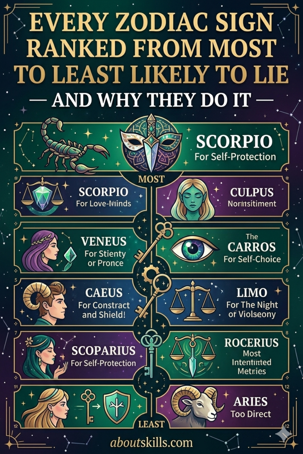 Every Zodiac Sign Ranked From Most to Least Likely to Lie — And Why They Do It