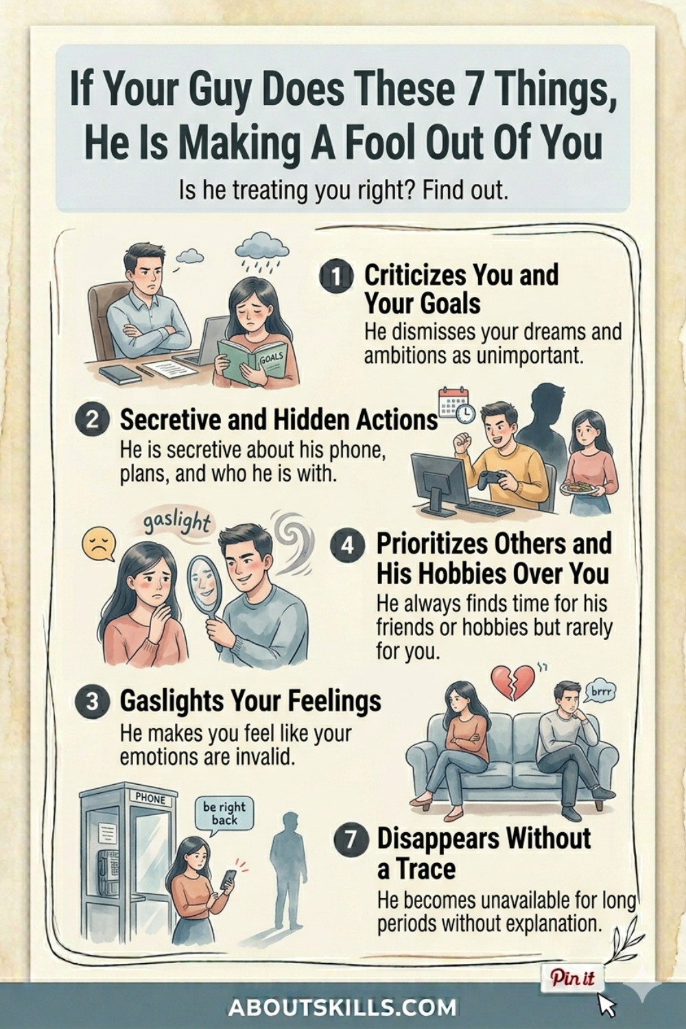 If Your Guy Does These 7 Things, He Is Making A Fool Out Of You