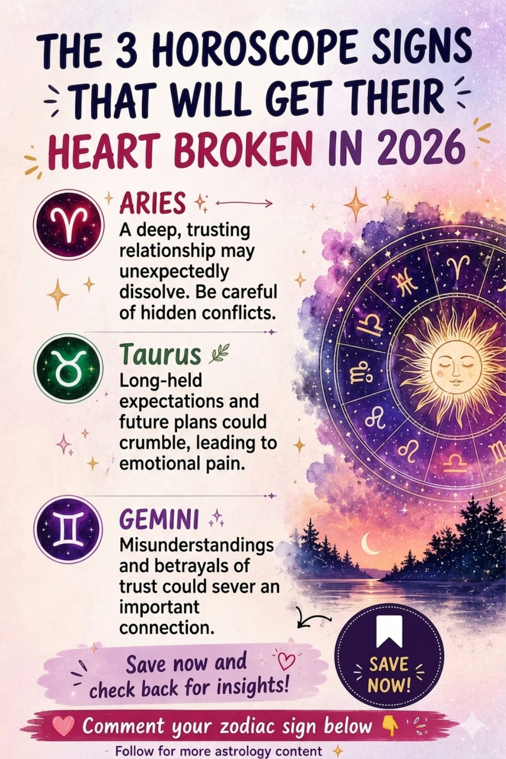 The 3 Horoscope Signs Will Get Their Heart Broken This 2026