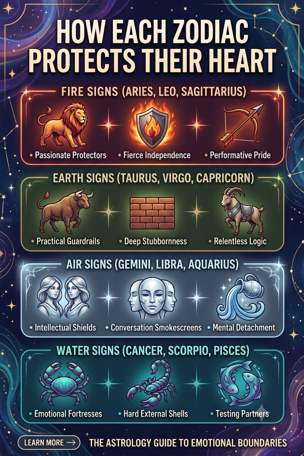 How Each of the 12 Zodiac Signs Protects Their Heart