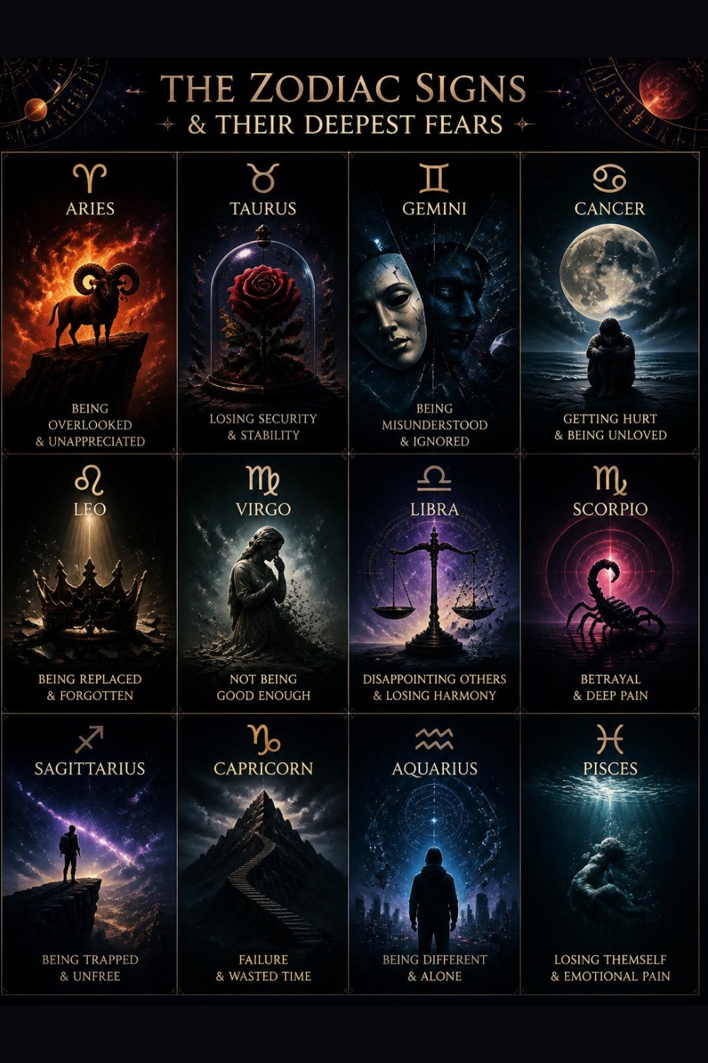 What Each Zodiac Sign Fears the Most (And Why It Runs So Deep)