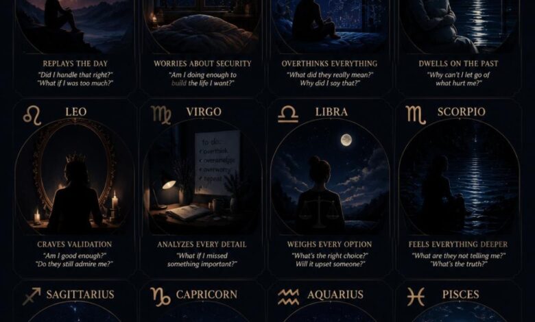 What Each Zodiac Sign Overthinks at Night