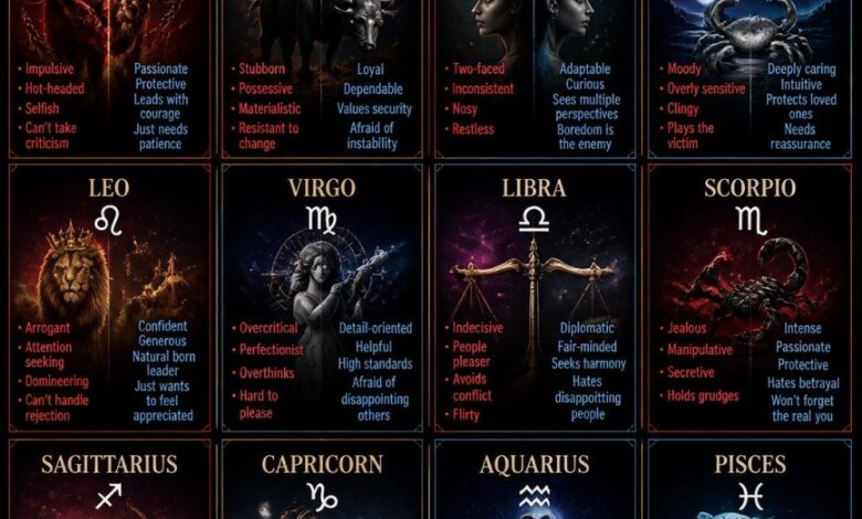 Zodiac Signs and Their Red Flags