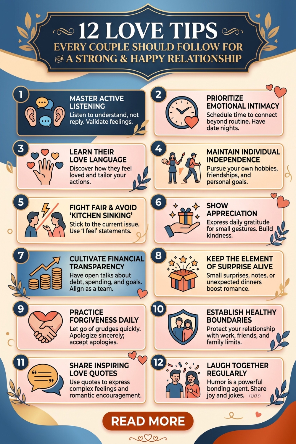 12 Love Tips Every Couple Should Follow for a Strong & Happy Relationship