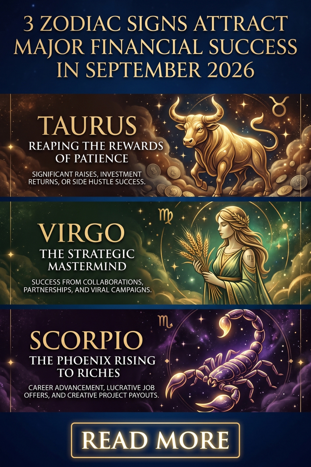 3 Zodiac Signs Attract Major Financial Success In September 2026