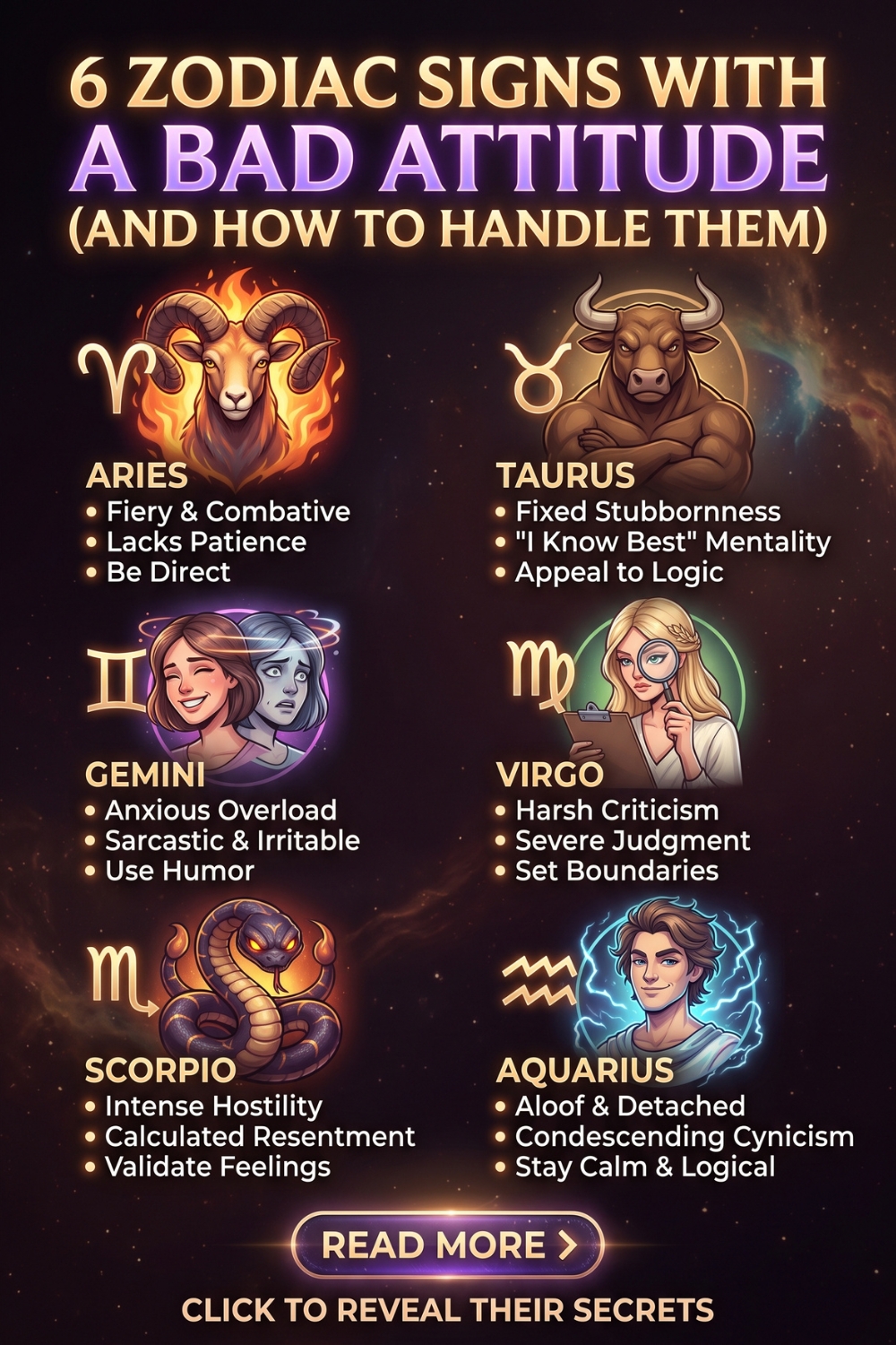 6 Zodiac Signs With A Bad Attitude (And How to Handle Them)