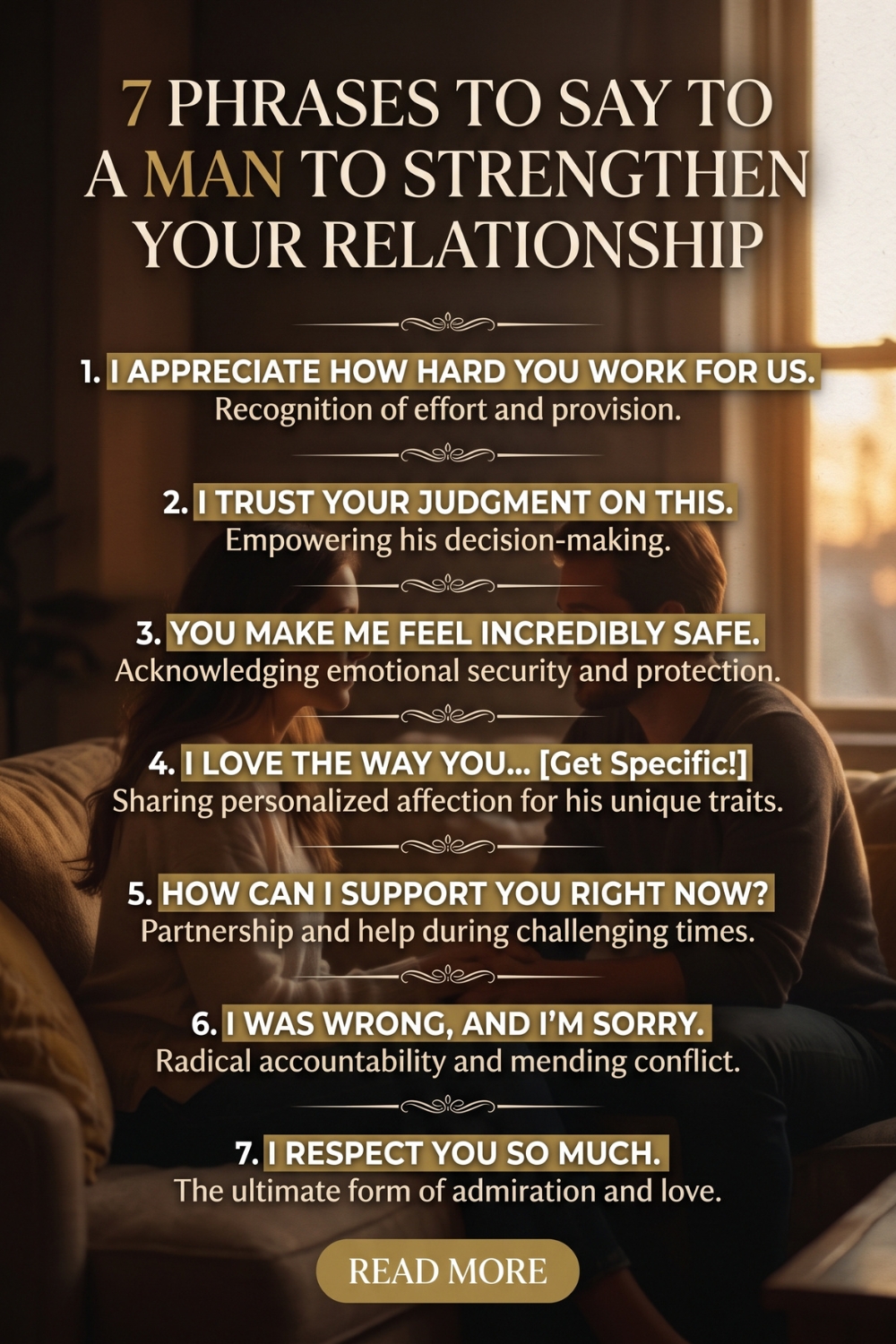 7 Phrases to Say to a Man to Strengthen Your Relationship