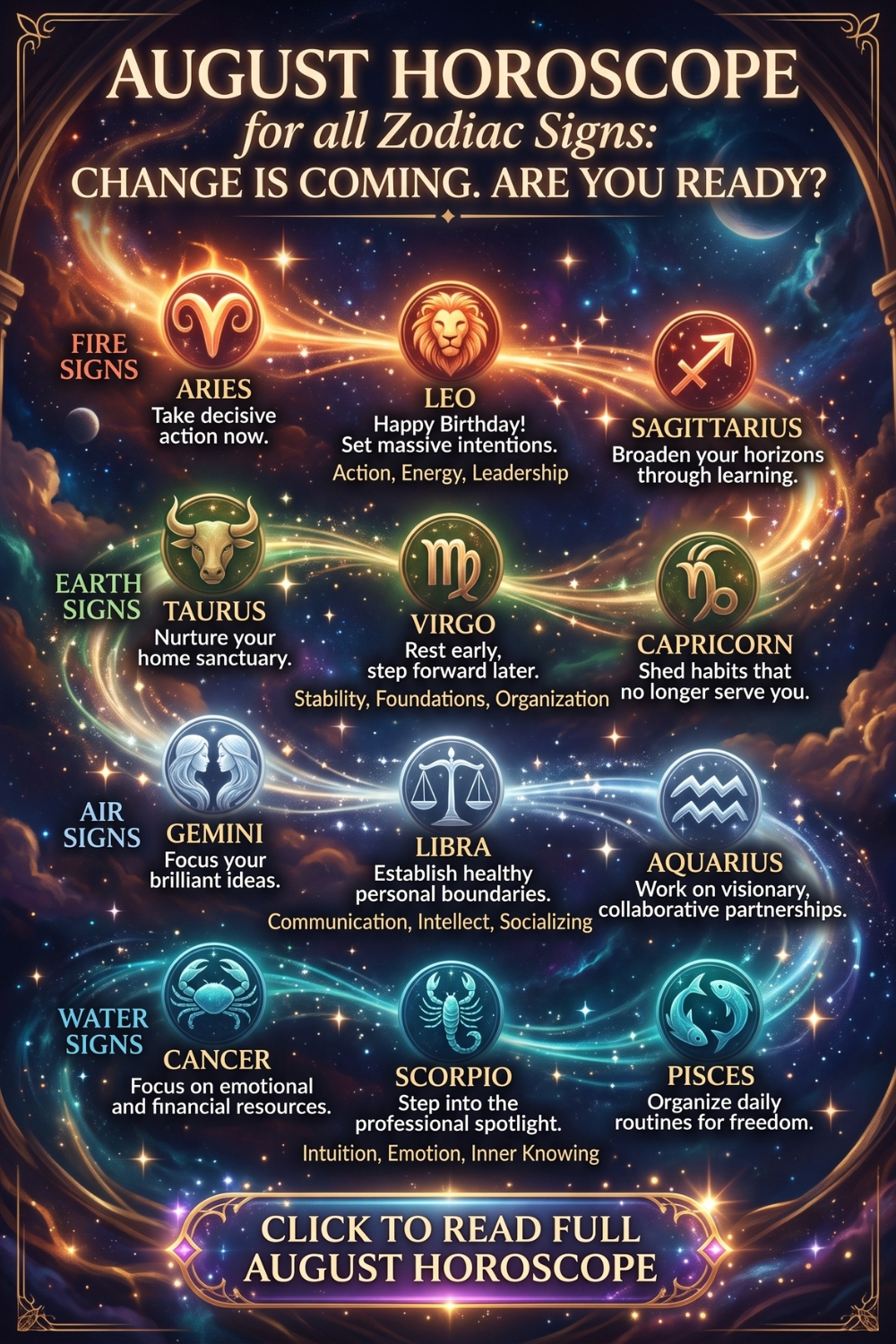 A August Horoscope for all Zodiac Signs_ Change is Coming. Are You Ready