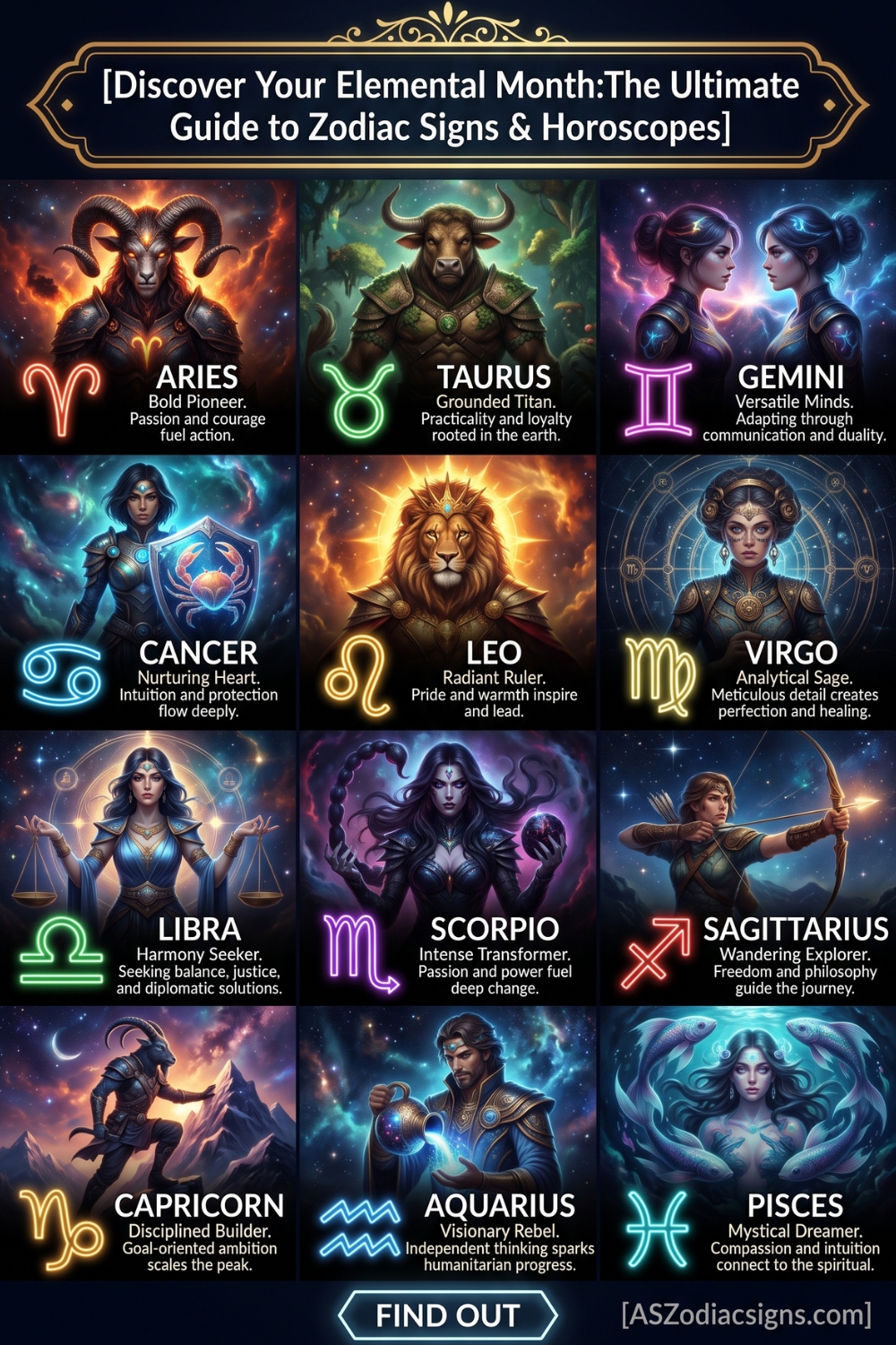 Discover Your Elemental Month_ The Ultimate Guide to Zodiac Signs & Horoscopes