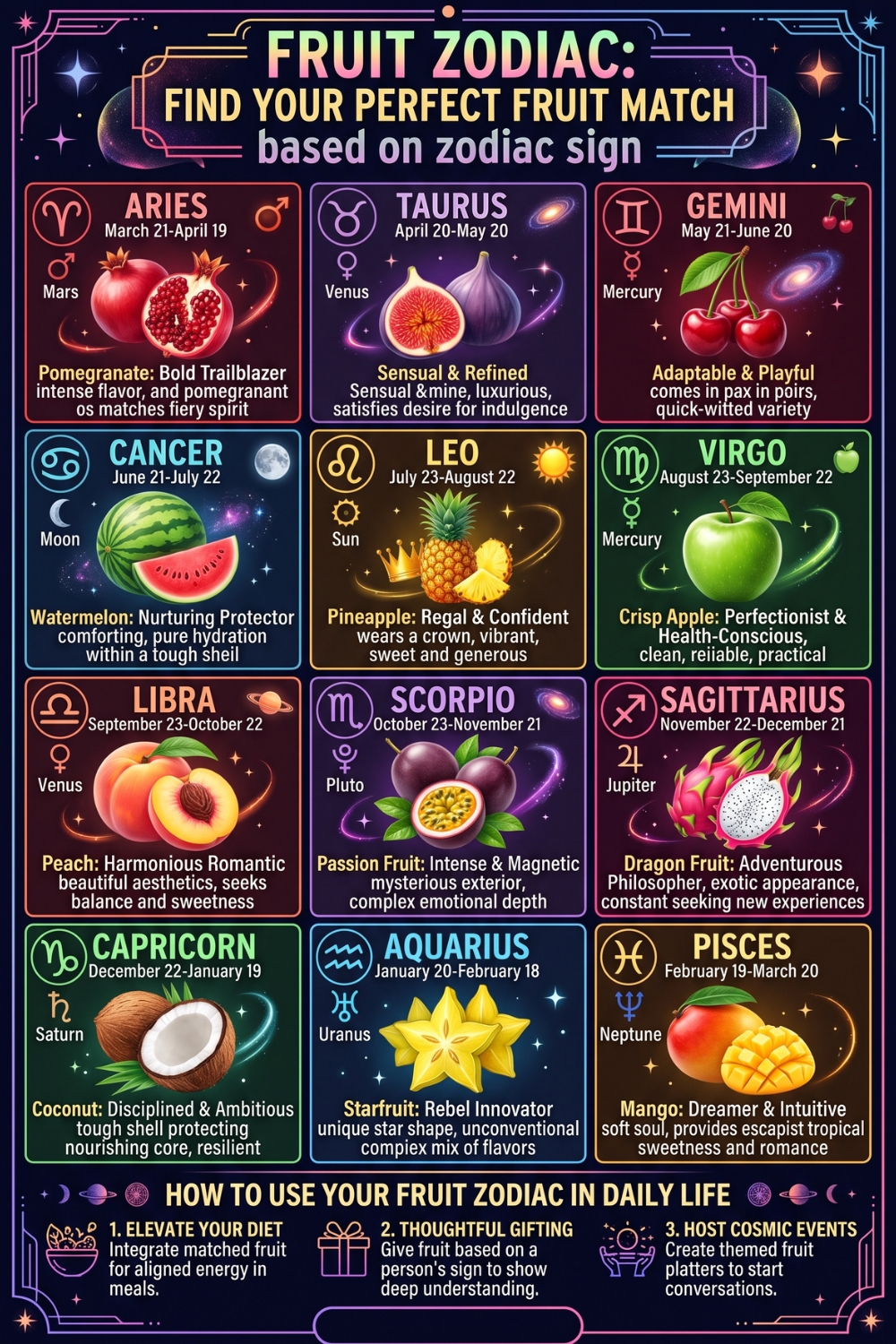 Fruit Zodiac: Find Your Perfect Fruit Match Based on Zodiac Sign