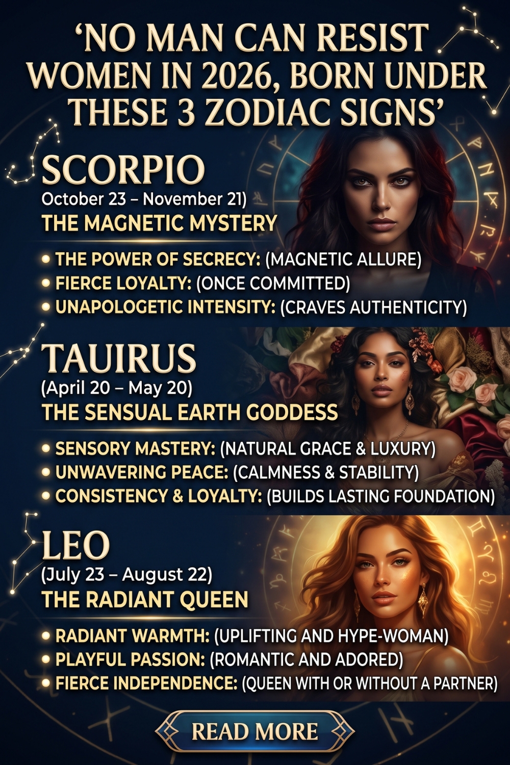 No Man Can Resist Women In 2026, Born Under These 3 Zodiac Signs