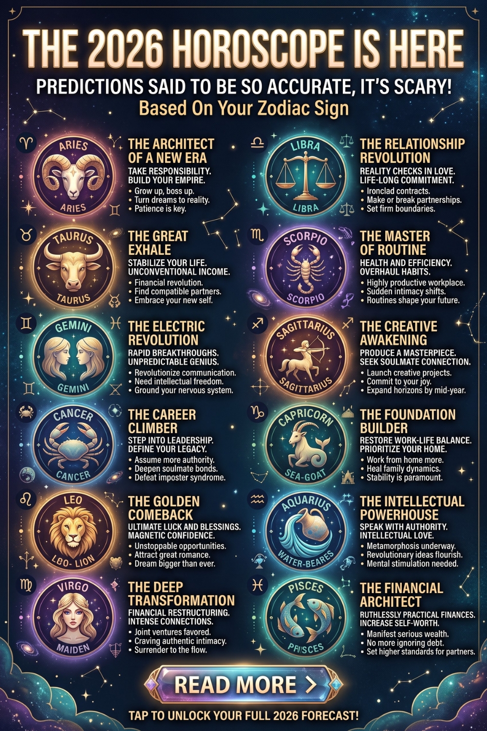 The 2026 Horoscope Is Here, It Is Said To Be So Accurate, It’s Scary! Based On Your Zodiac Sign