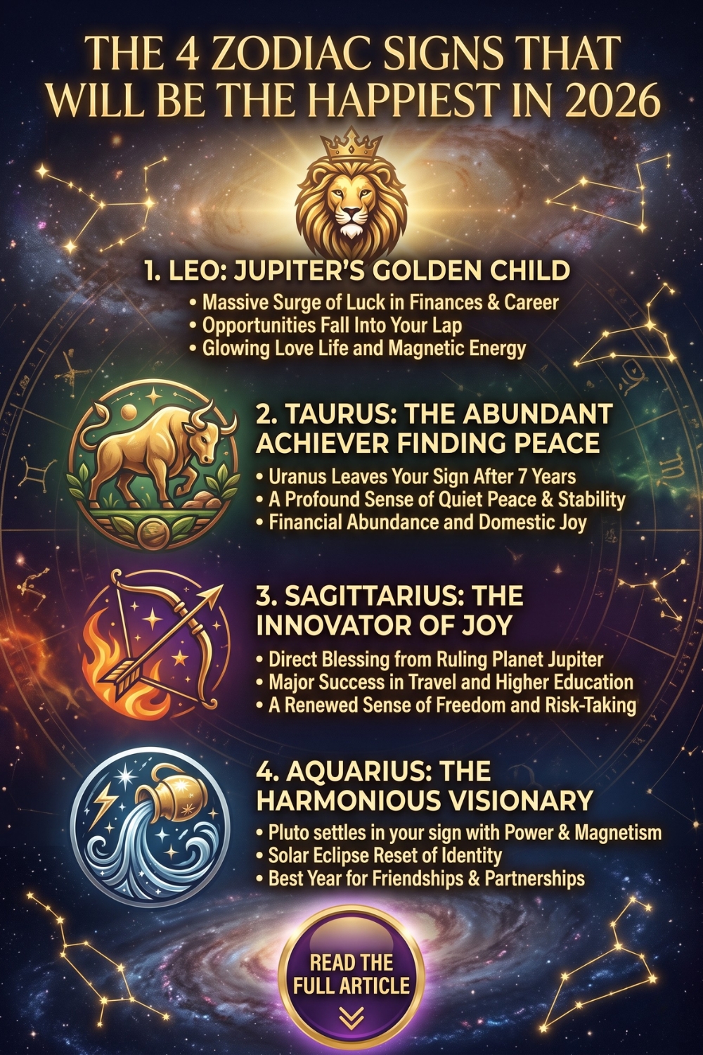 The 4 Zodiac Signs That Will Be The Happiest In 2026