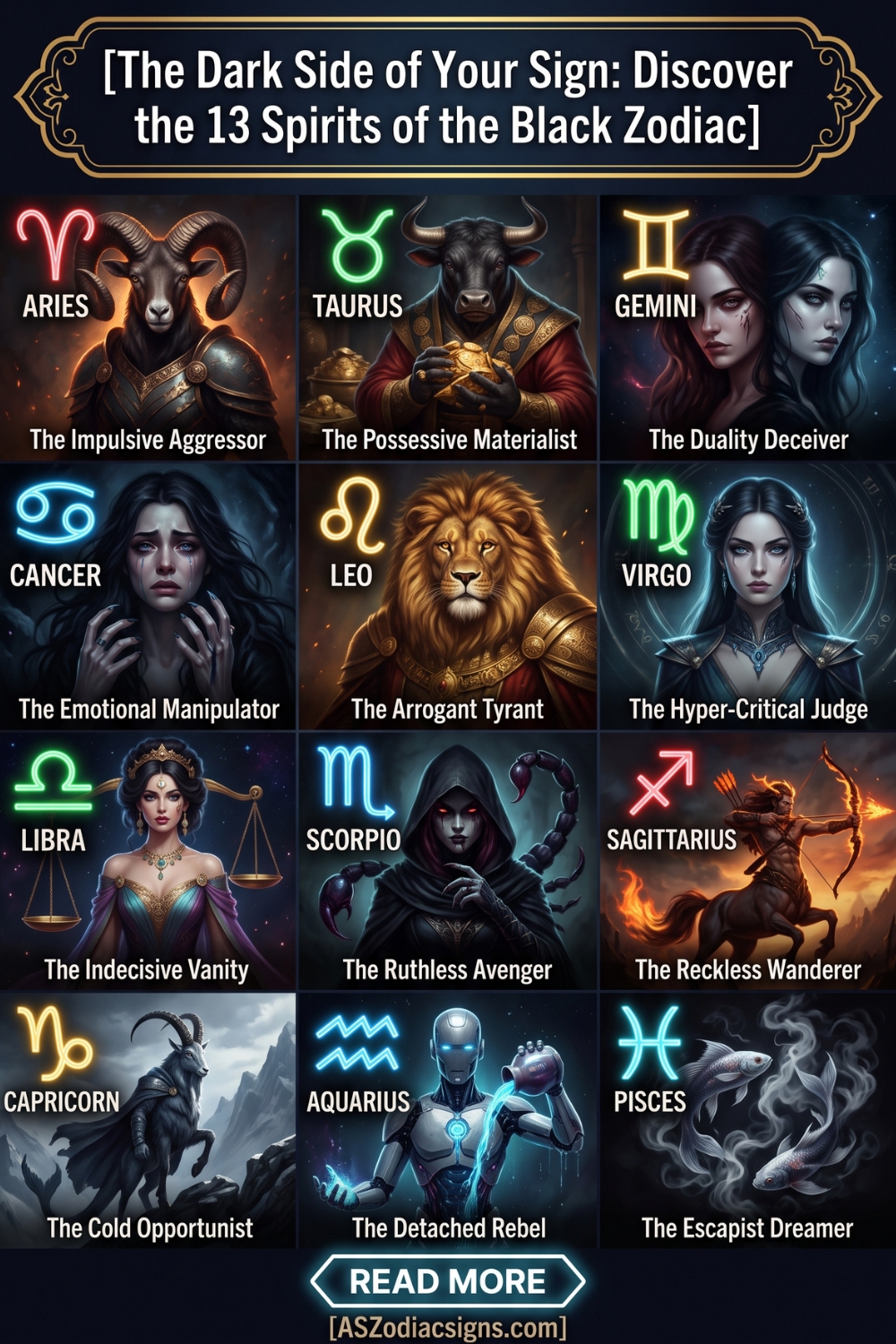 The Dark Side of Your Sign_ Discover the 13 Spirits of the Black Zodiac