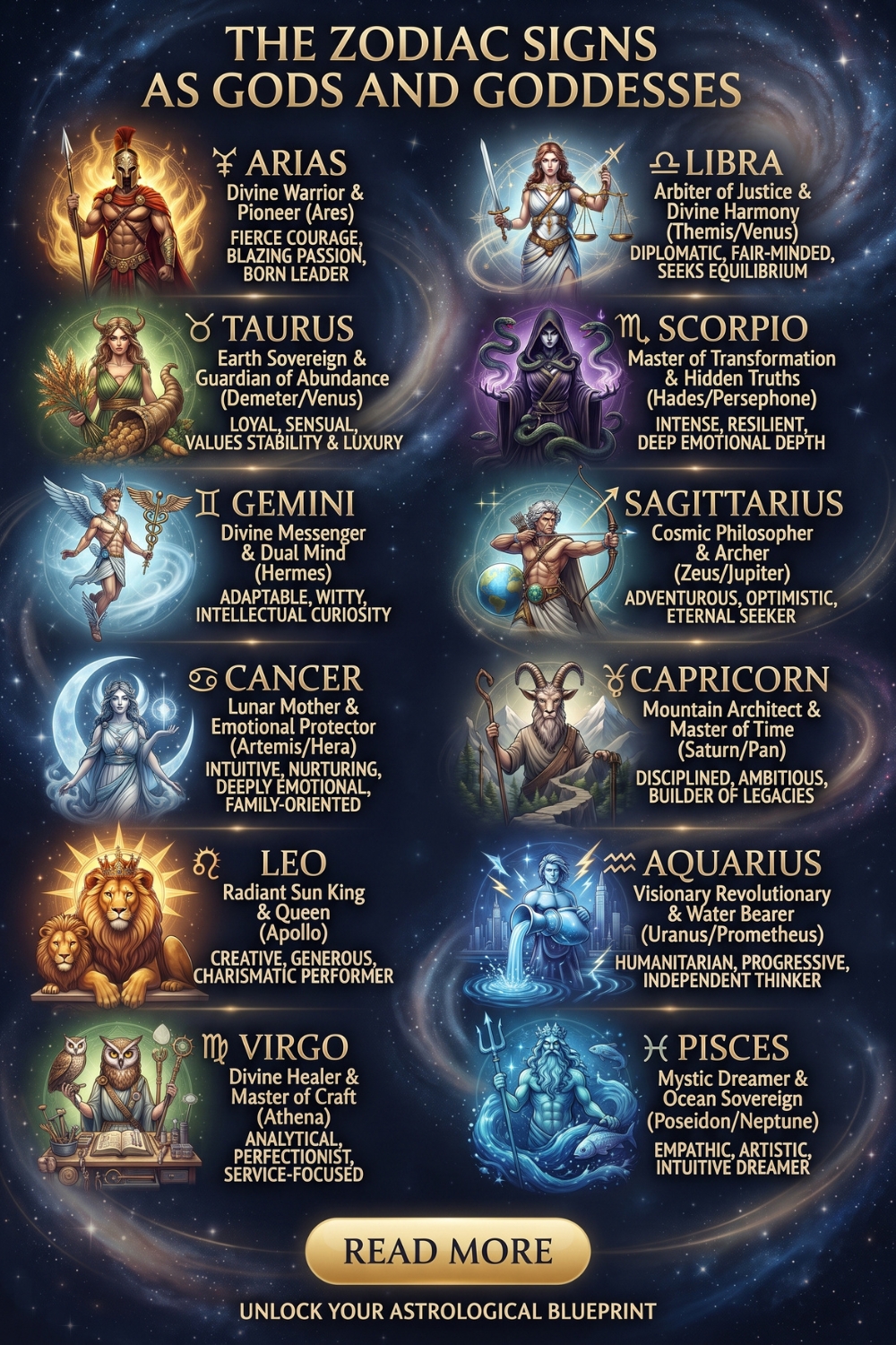 The Zodiac Signs As Gods And Goddesses