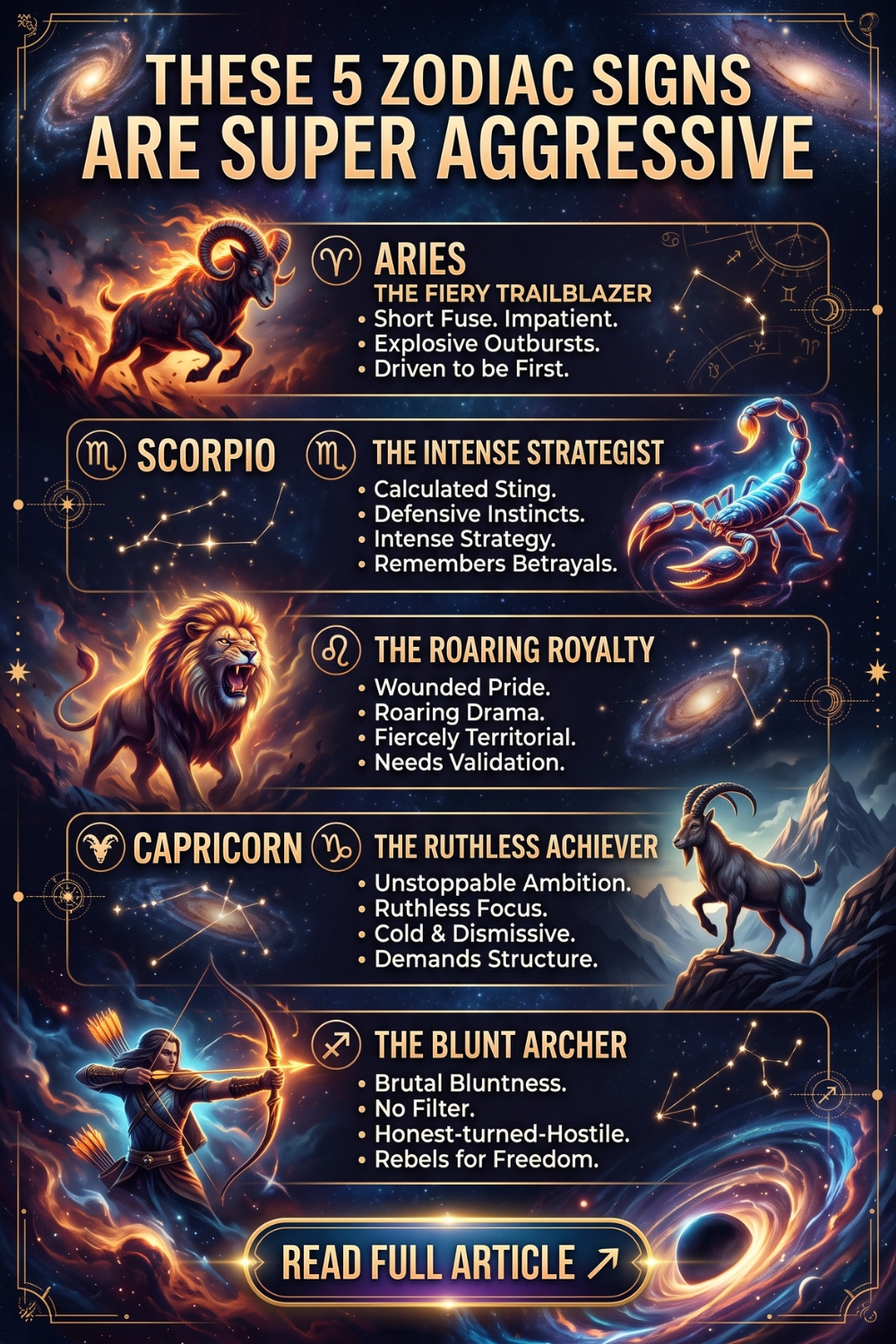These 5 Zodiac Signs Are Super Aggressive
