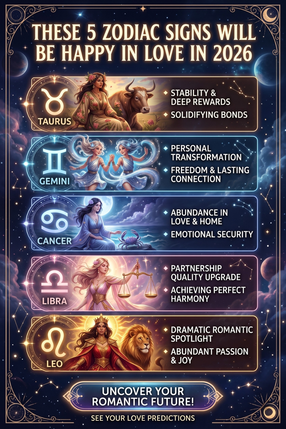 These 5 Zodiac Signs Will Be Happy In Love In 2026