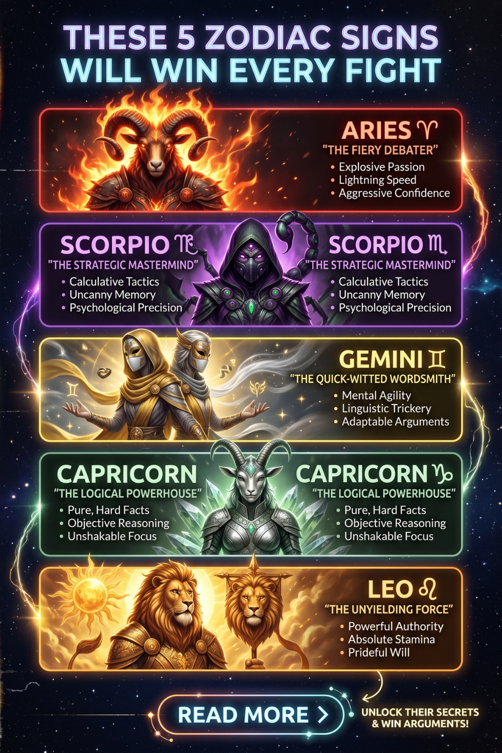 These 5 Zodiac Signs Will Win Every Fight