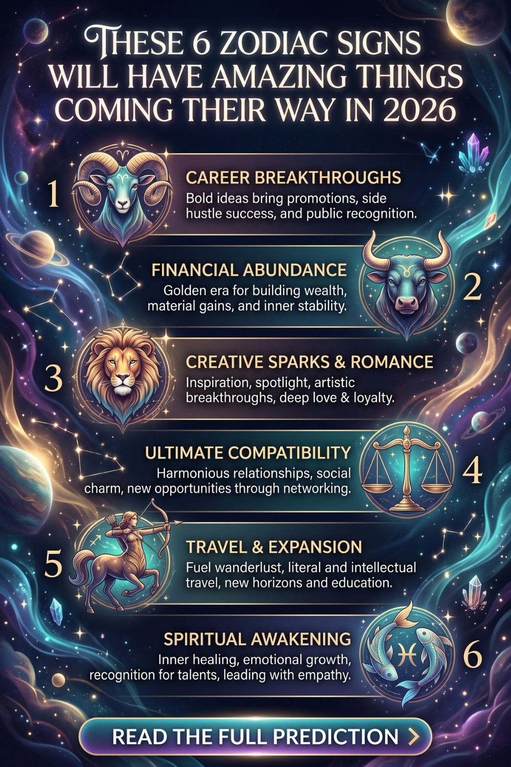 These 6 Zodiac Signs Will Have Amazing Things Coming Their Way In 2026