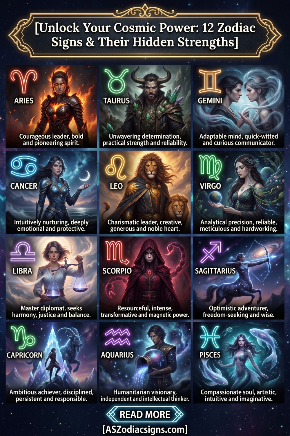 Unlock Your Cosmic Power_ 12 Zodiac Signs & Their Hidden Strengths