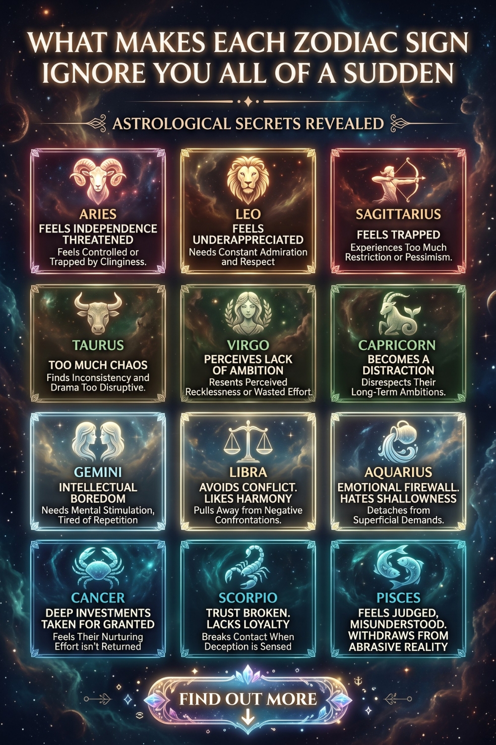 What Makes Each Zodiac Sign Ignore You All Of A Sudden