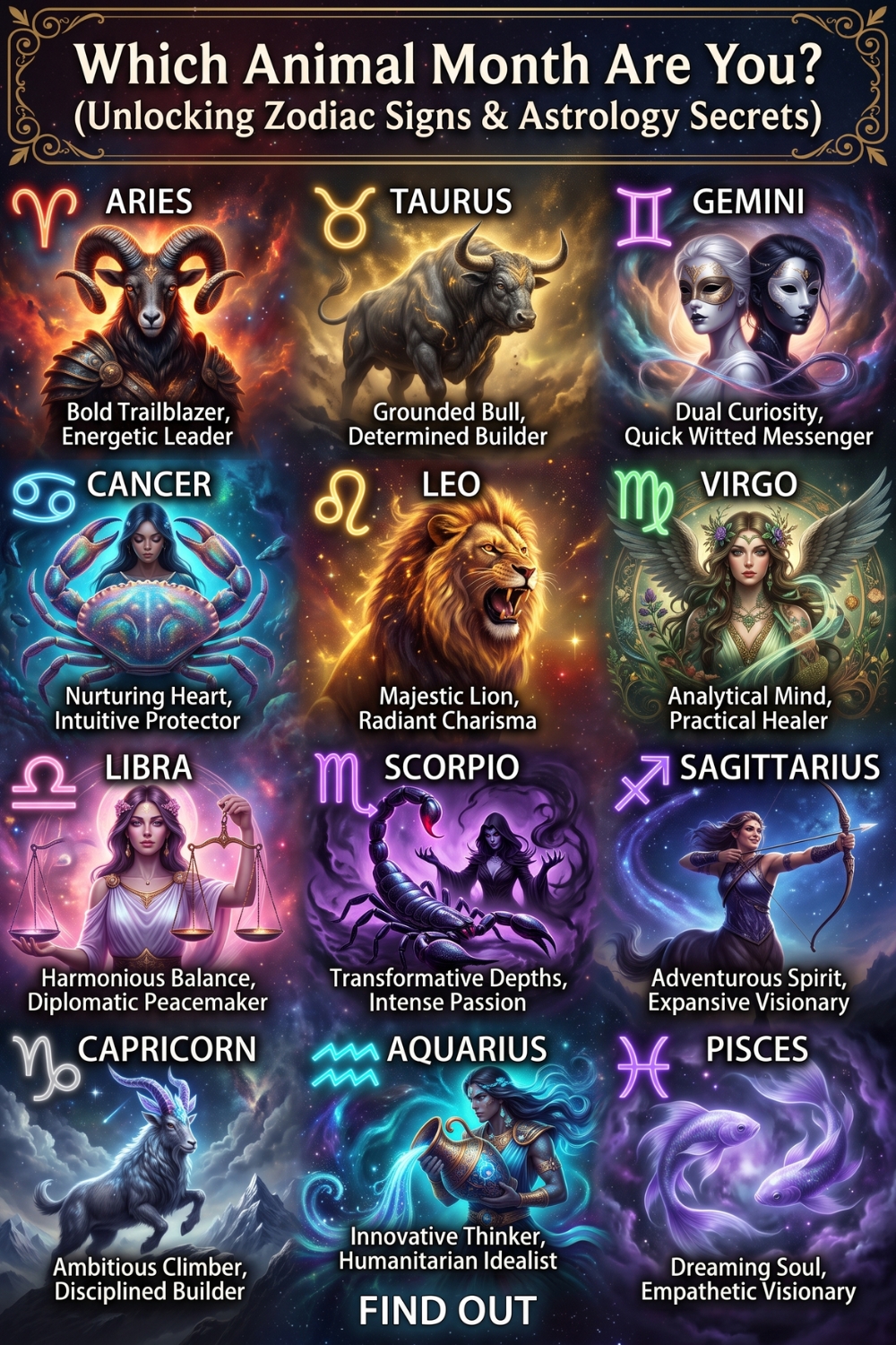 Which Animal Month Are You_ (Unlocking Zodiac Signs & Astrology Secrets)