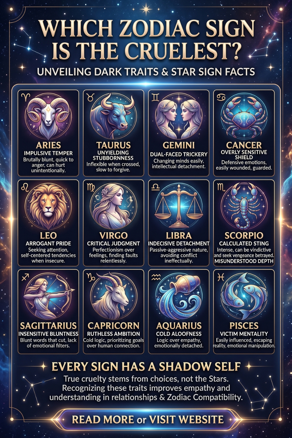 Which Zodiac Sign Is The Cruelest