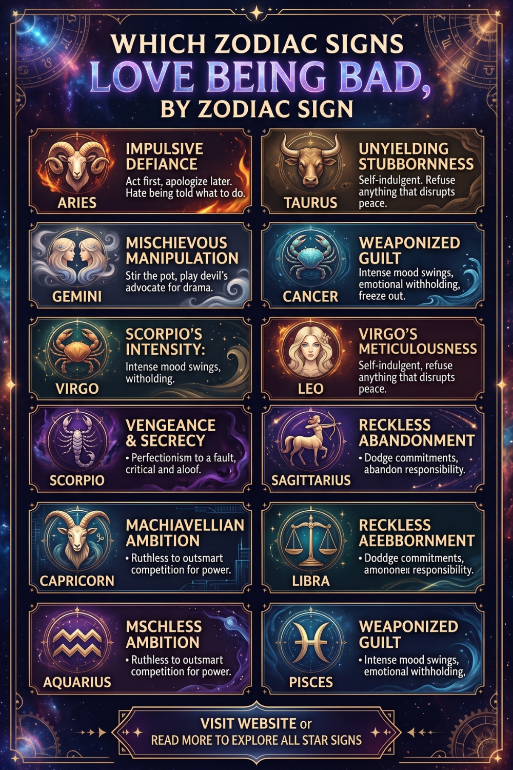 Which Zodiac Signs Love Being Bad, By Zodiac Sign