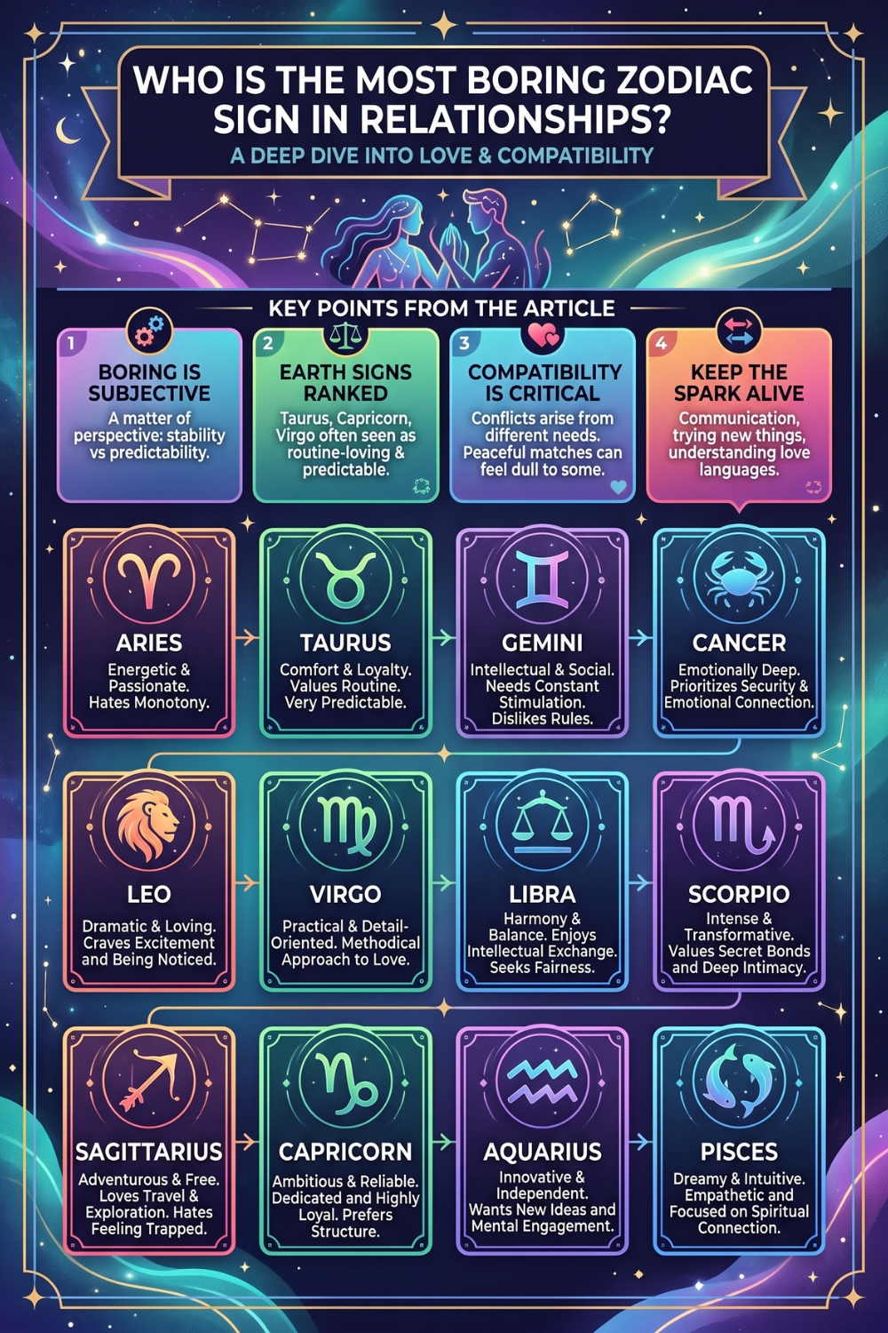 Who Is the Most Boring Zodiac Sign in Relationships? (A Deep Dive into Love and Compatibility)