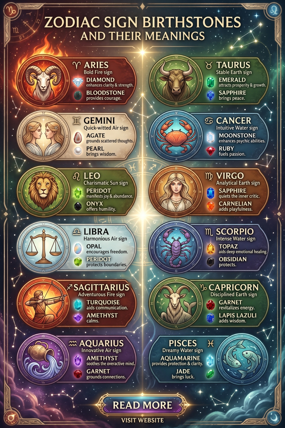 Zodiac Sign Birthstones And Their Meanings_ Your Ultimate Guide