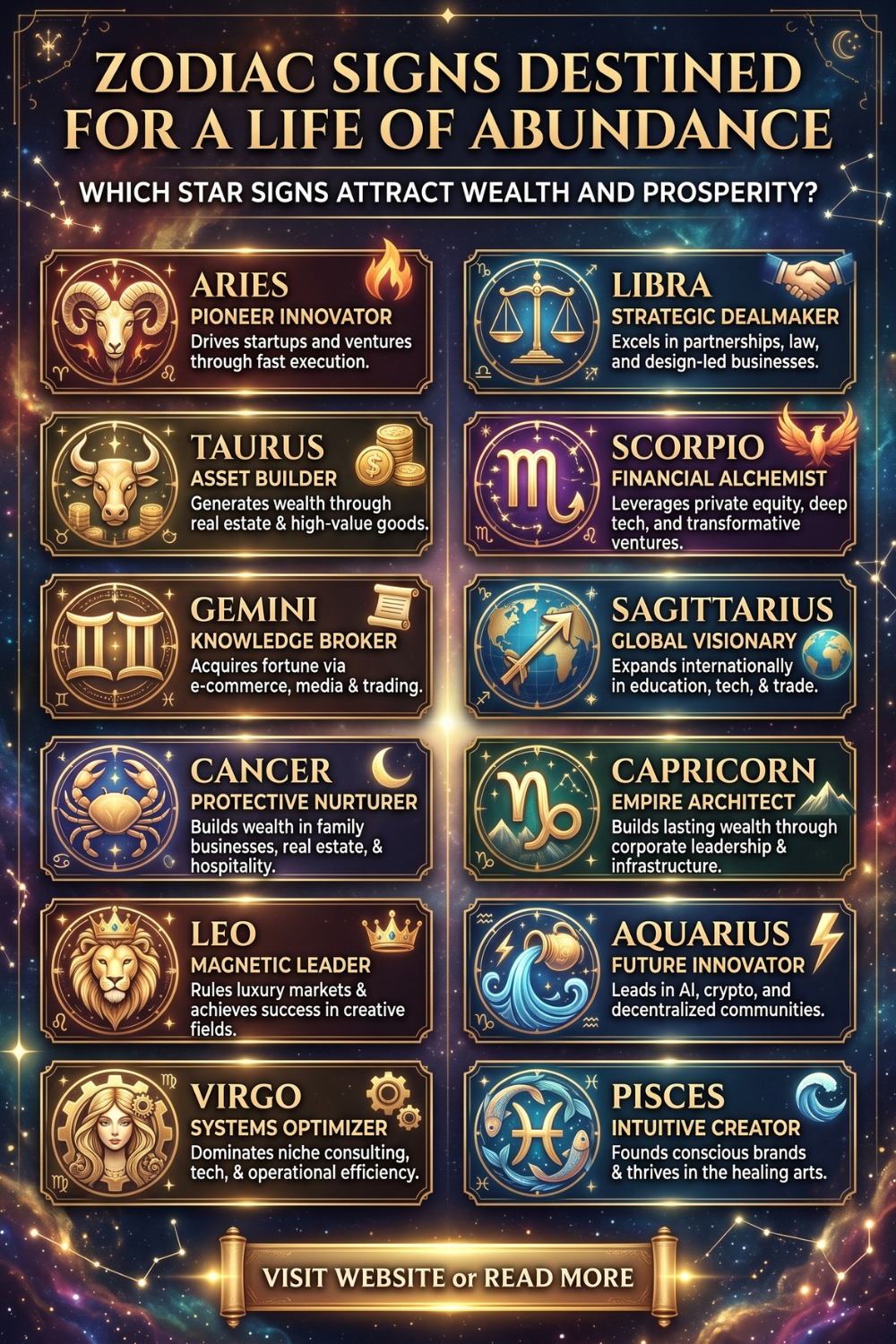 Zodiac Signs Destined for a Life of Abundance