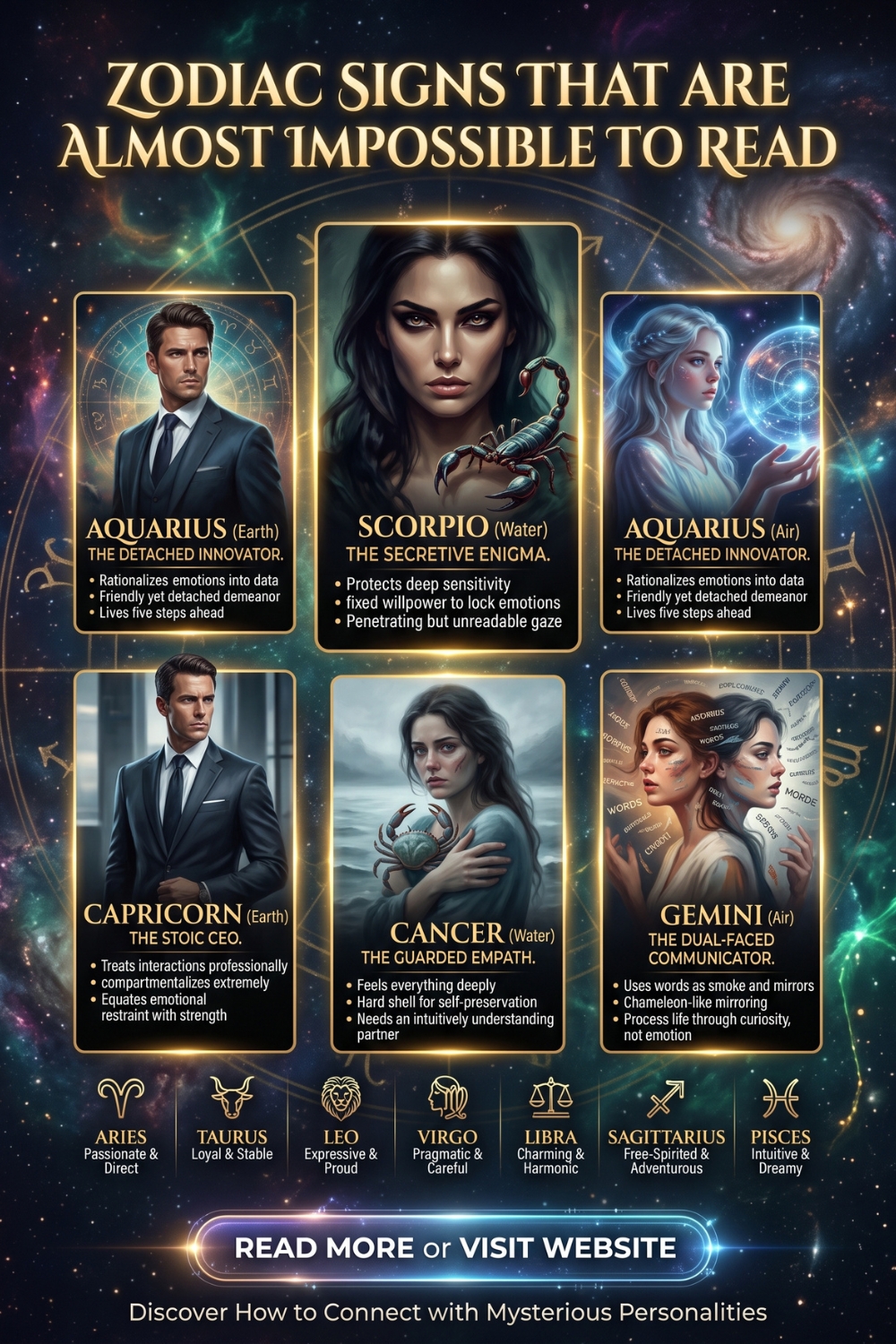 Zodiac Signs That Are Almost Impossible To Read