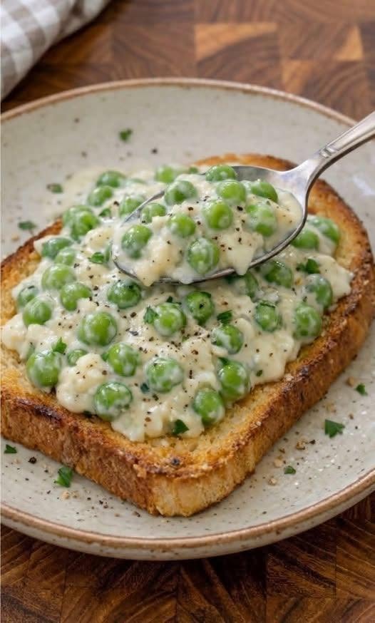 Creamed Peas on Toast