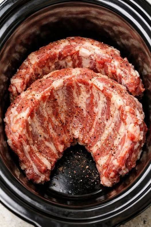 Slow Cooker 3-Ingredient Pork Ribs